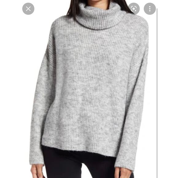 VERO‎ MODA Daisy Turtleneck Sweater In Light Grey Melange size XS NEW - Picture 1 of 5